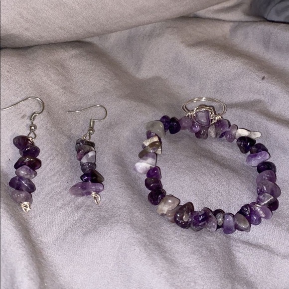 handmade amethyst jewelry set - Picture 1 of 1